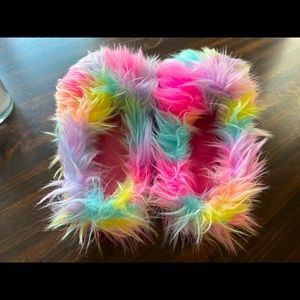 Little Girl Rainbow Slippers